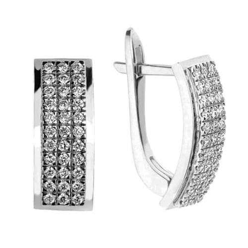 Золотые серьги с бриллиантами (арт. 1-2200012)