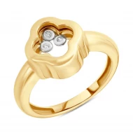 Золотое кольцо с куб.окс.циркония (арт. 154009ж)