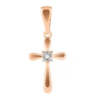 Золотий хрестик з діамантами (арт. П183)
