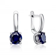 Срiбнi Сережки з сапфіром (арт. 2936/9р-HSPH)
