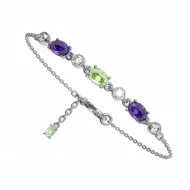 Серебряный Браслет с аметистом (арт. 4197р-AMEPRD)