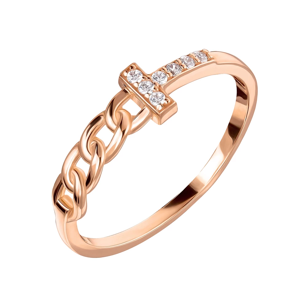 Золота Каблучка з фіанітом (арт. 428130)