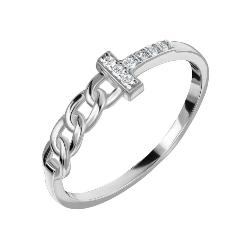 Золота Каблучка з фіанітом (арт. 428130)