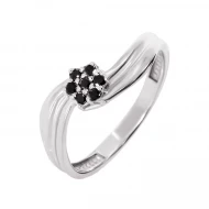 Золота каблучка з діамантами (арт. 107008б.ч)