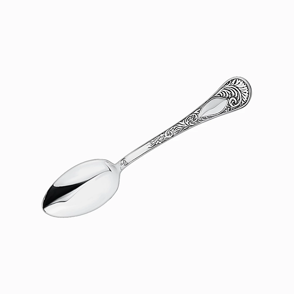 Серебряная ложка чайная (арт. Ложка 140 Папоротник)