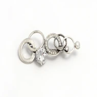 Серебряная брошь с жемчугом (арт. Ливерпуль)