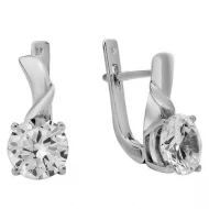 Срiбнi Сережки з куб. окс. цирконію (арт. 2536/9р-CZ)