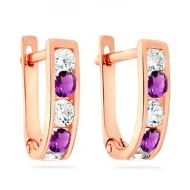 Золотi Сережки з куб. окс. цирконію (арт. 110122ф)