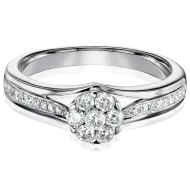 Золота каблучка з діамантами (арт. К30105)