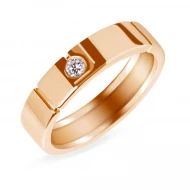 Золотое обручальное кольцо с бриллиантом (арт. 101300)