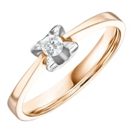 Золотое кольцо с бриллиантом (арт. 101302)