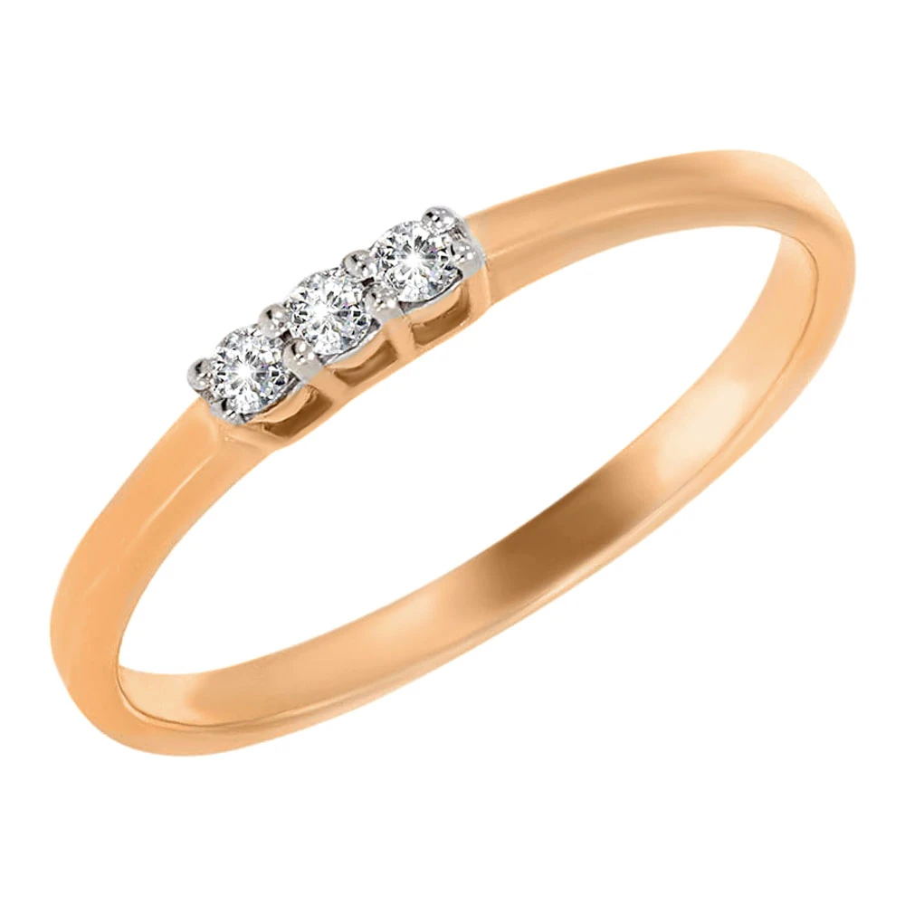 Золота каблучка з діамантами (арт. 20513)