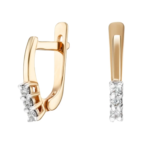 Золотi сережки з діамантами (арт. 40418)