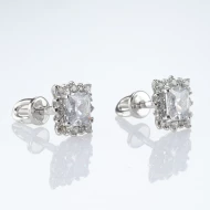 Срiбнi Сережки з куб. окс. цирконію (арт. 1-0931.0.2)