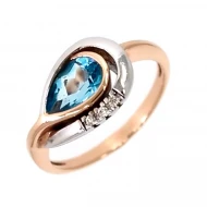 Золота каблучка з діамантами (арт. к133-1306-175)