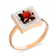 Золота Каблучка з гранатом (арт. 140594Пк)