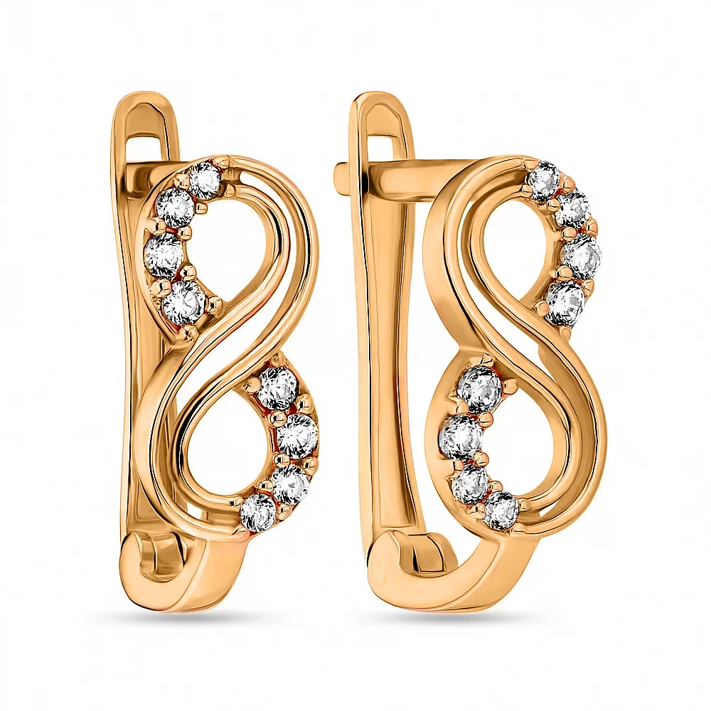 Золотi Сережки з куб. окс. цирконію (арт. 108114)