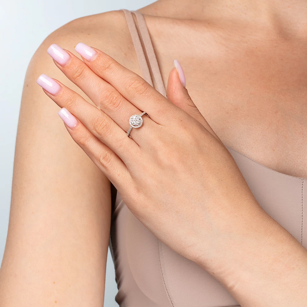 Золотое кольцо с бриллиантами (арт. R27107-10-8-3-1674)