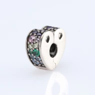 Серебряная бусина (Шарм) с фианитом (арт. П5ФЦ/7159)