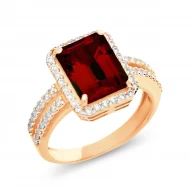 Золотое Кольцо с гранатом (арт. 140457Пк)