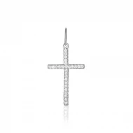 Серебряный крестик с фианитом (арт. П2Ф/352)