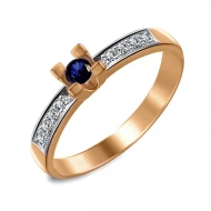 Золотое Кольцо с сапфиром (арт. 122-724с)