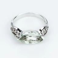 Серебряное кольцо с аметистом зеленым (арт. 3-СR59-001-АмЗ)