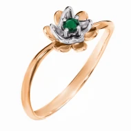 Золота Каблучка зі смарагдом (арт. 122-1597из)