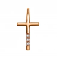 Золотой крестик с бриллиантом (арт. 1-3100009)
