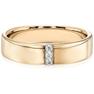 Золотое обручальное кольцо с бриллиантом (арт. 210)