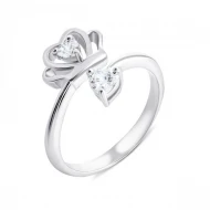 Серебряное Кольцо с фианитом (арт. КК2Ф/1054-16)