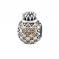 Серебряная бусина (Шарм) с фианитом (арт. 84680ж*)