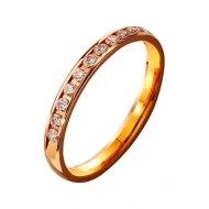 Золотое обручальное кольцо с куб.окс.циркония (арт. 4121125)