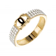 Золотое кольцо с фианитом (арт. 428210)