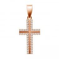 Золотой крестик с бриллиантом (арт. 1-3100011)