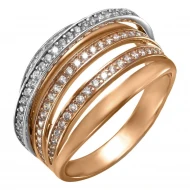 Золотое кольцо с фианитом (арт. 350010)