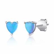 Серебряные серьги-пусети с опалом (арт. СК2ОпГ/1164)