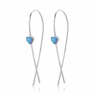 Серебряные Серьги с опалом (арт. С2ОпГ/1525)