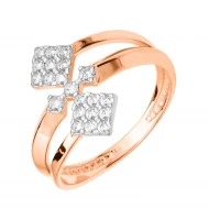 Золота Каблучка з фіанітом (арт. 380400)