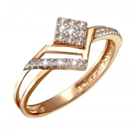 Золота Каблучка з фіанітом (арт. 380401)