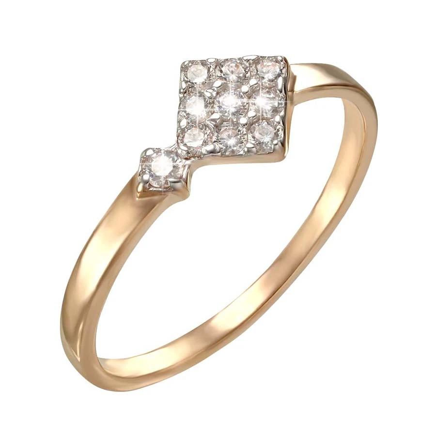 Золота Каблучка з фіанітом (арт. 380404)