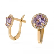 Золотi Сережки з аметистом (арт. 21075335)