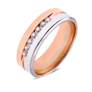 Золотое обручальное кольцо с бриллиантами (арт. 442845б)