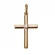 Золотой крестик с бриллиантом (арт. 3103637201)