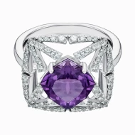 Золотое кольцо с бриллиантами с аметистом (арт. 910016371А-86-213-1045)
