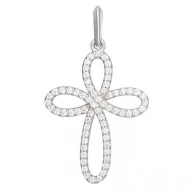 Золотой крестик с куб.окс.циркония (арт. 3103564102)