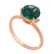 Золота Каблучка з кварцом зеленим (арт. 112-1589-55)