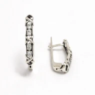 Срiбнi Сережки з куб. окс. цирконію (арт. Дебора)