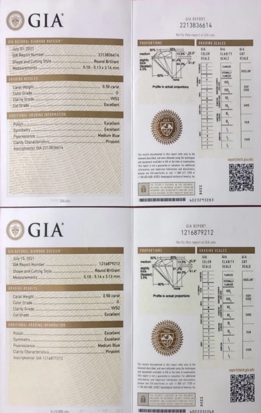 Золотые серьги-пусети с бриллиантами (арт. С577-5б GIA)