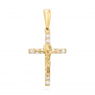 Золотой крестик с куб.окс.циркония (арт. 501388ж)